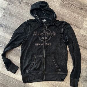 Hard Rock Cafe Charcoal Zip-Up Hoodie